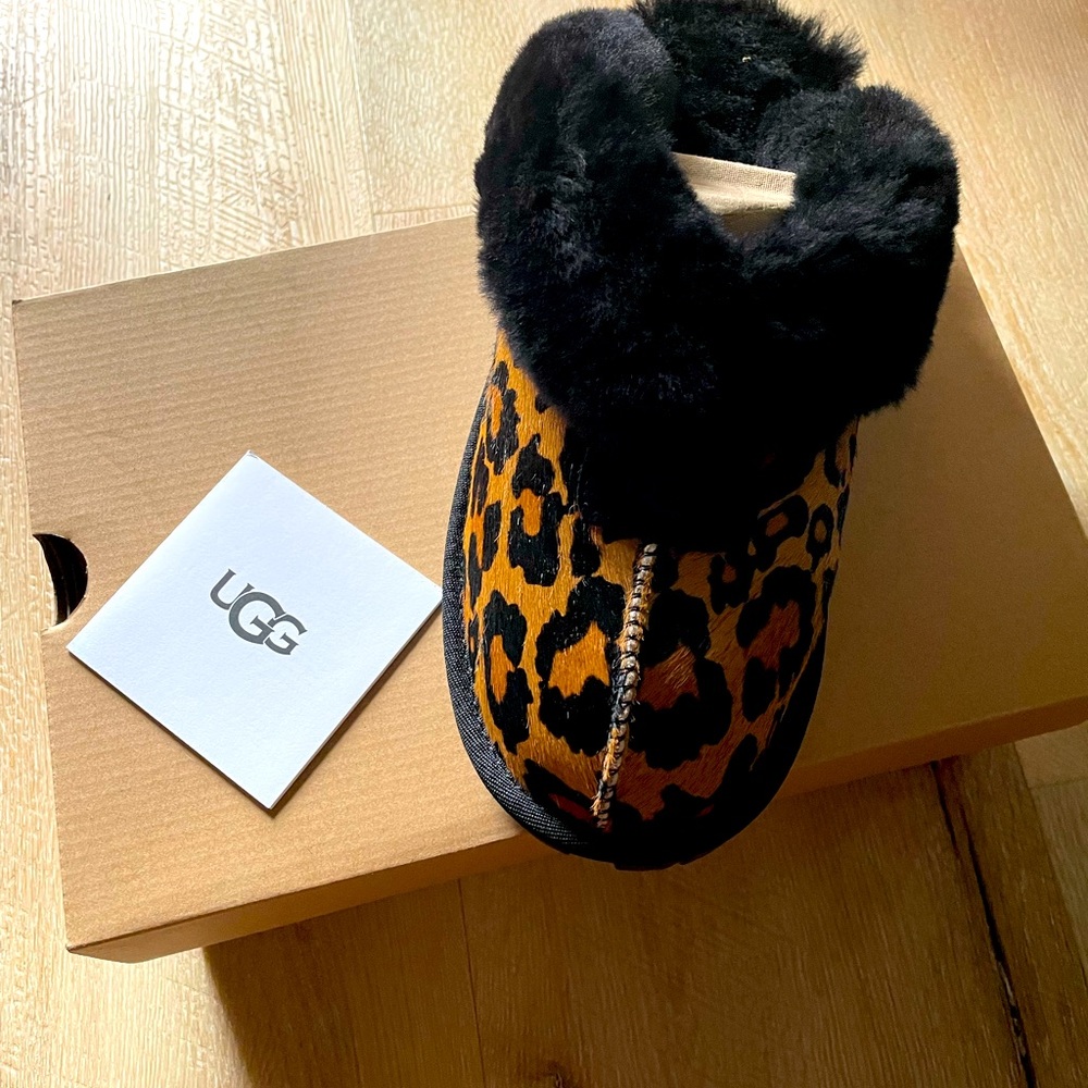 UGG Coquette Slipper in Panther Print— Size 8